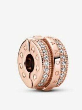 NEW Pandora Logo Clip Bracelet Charm